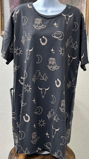 Umgee Western T-Shirt Dress