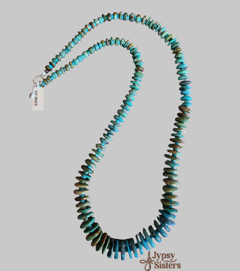 Desert Horizon Graduated Turquoise Disc Necklace