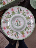 charming cactus chip and salsa dish