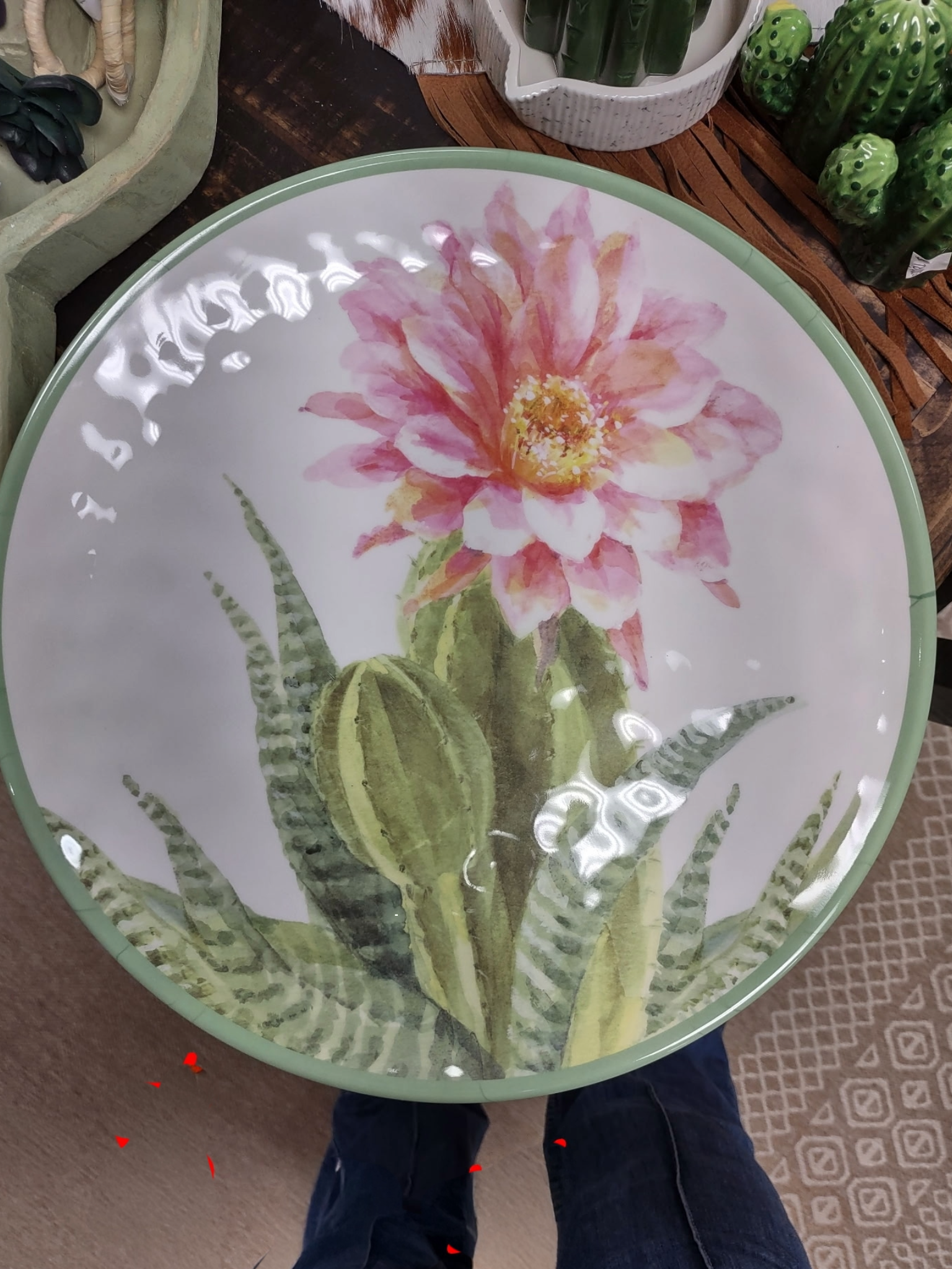 Floral Cactus Plate
