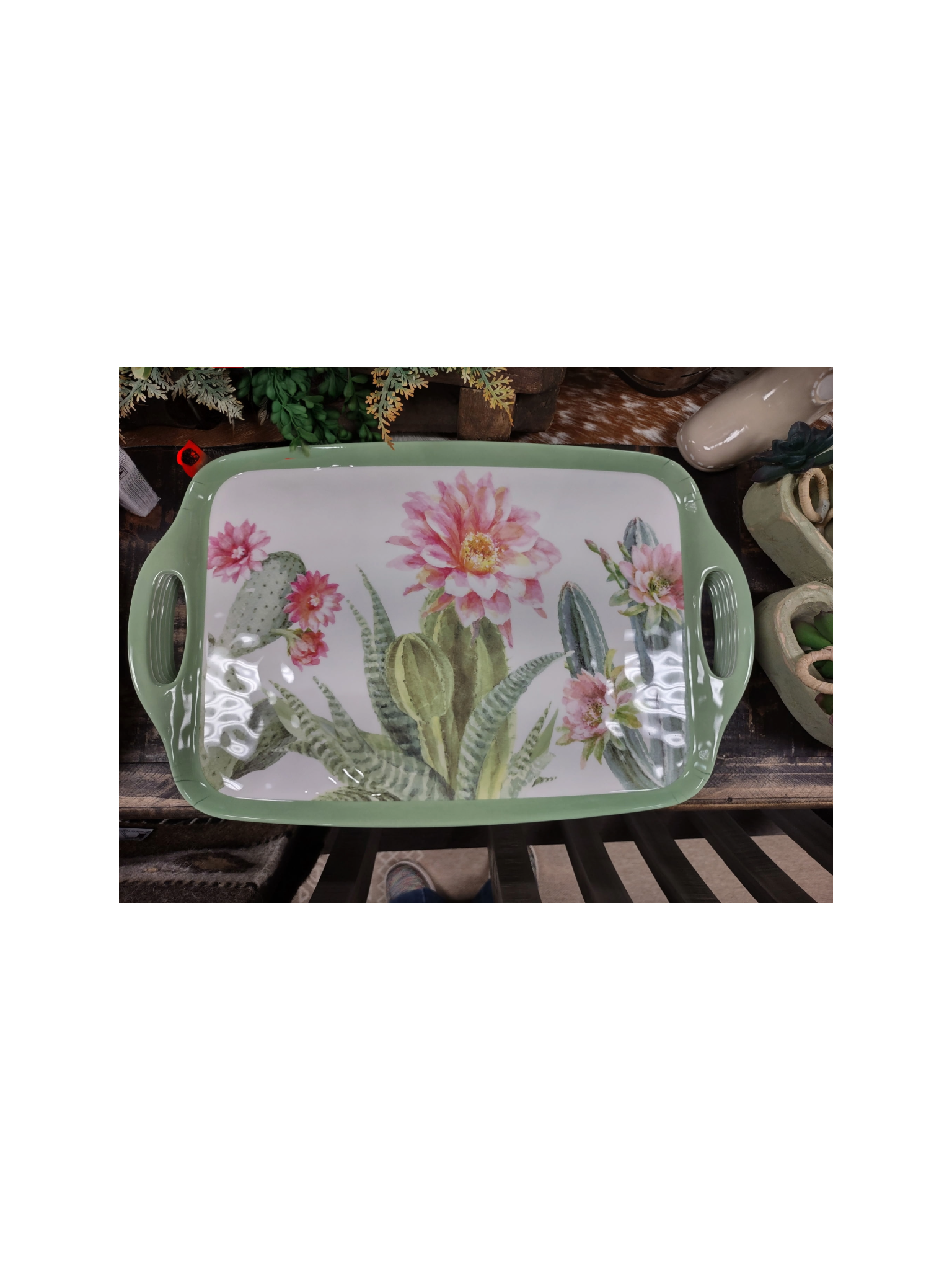 Country Cactus Serving Plate