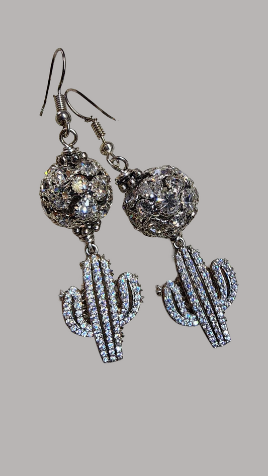 Diamond Cactus Earrings