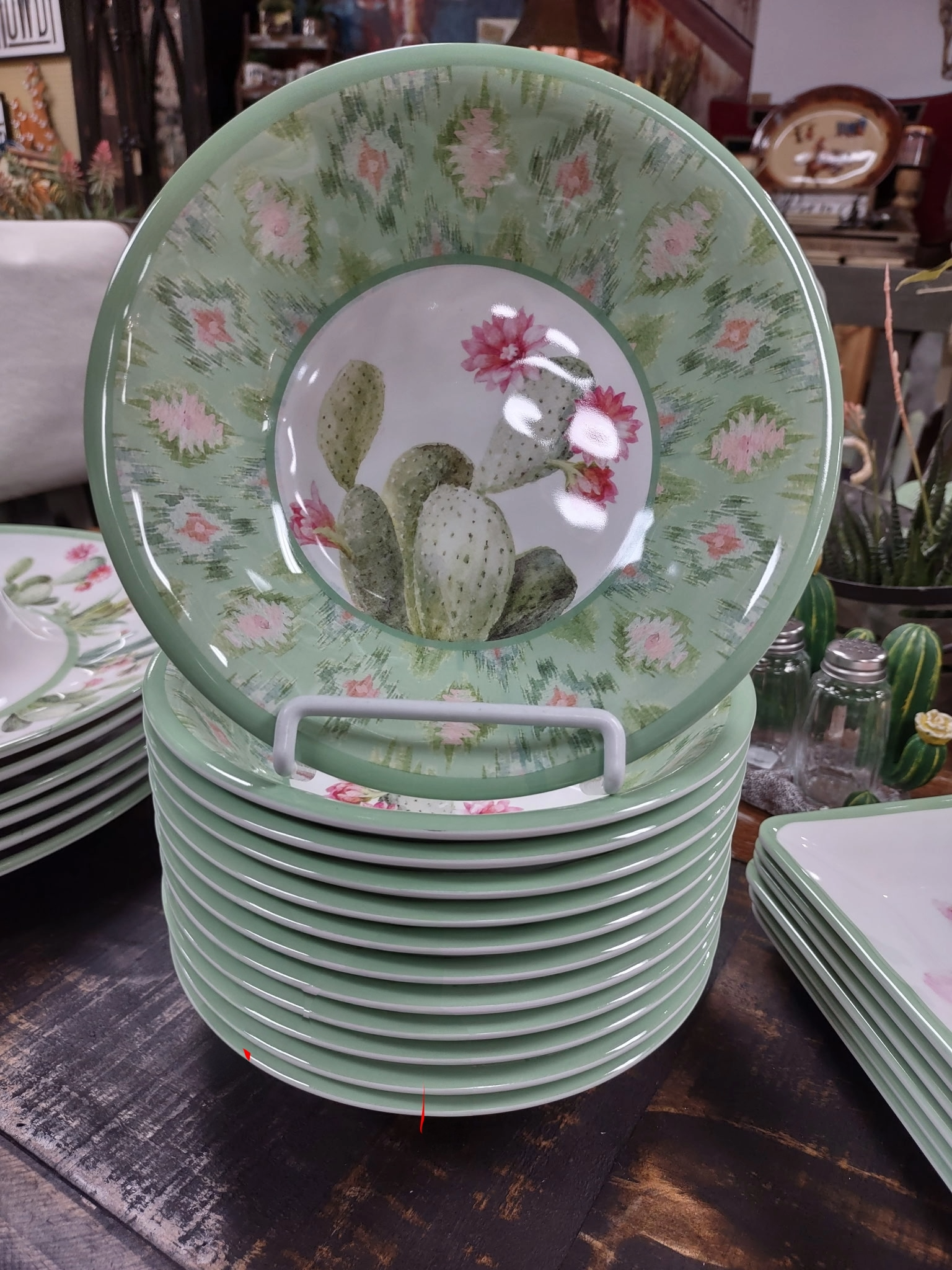 Charming Cactus Plates