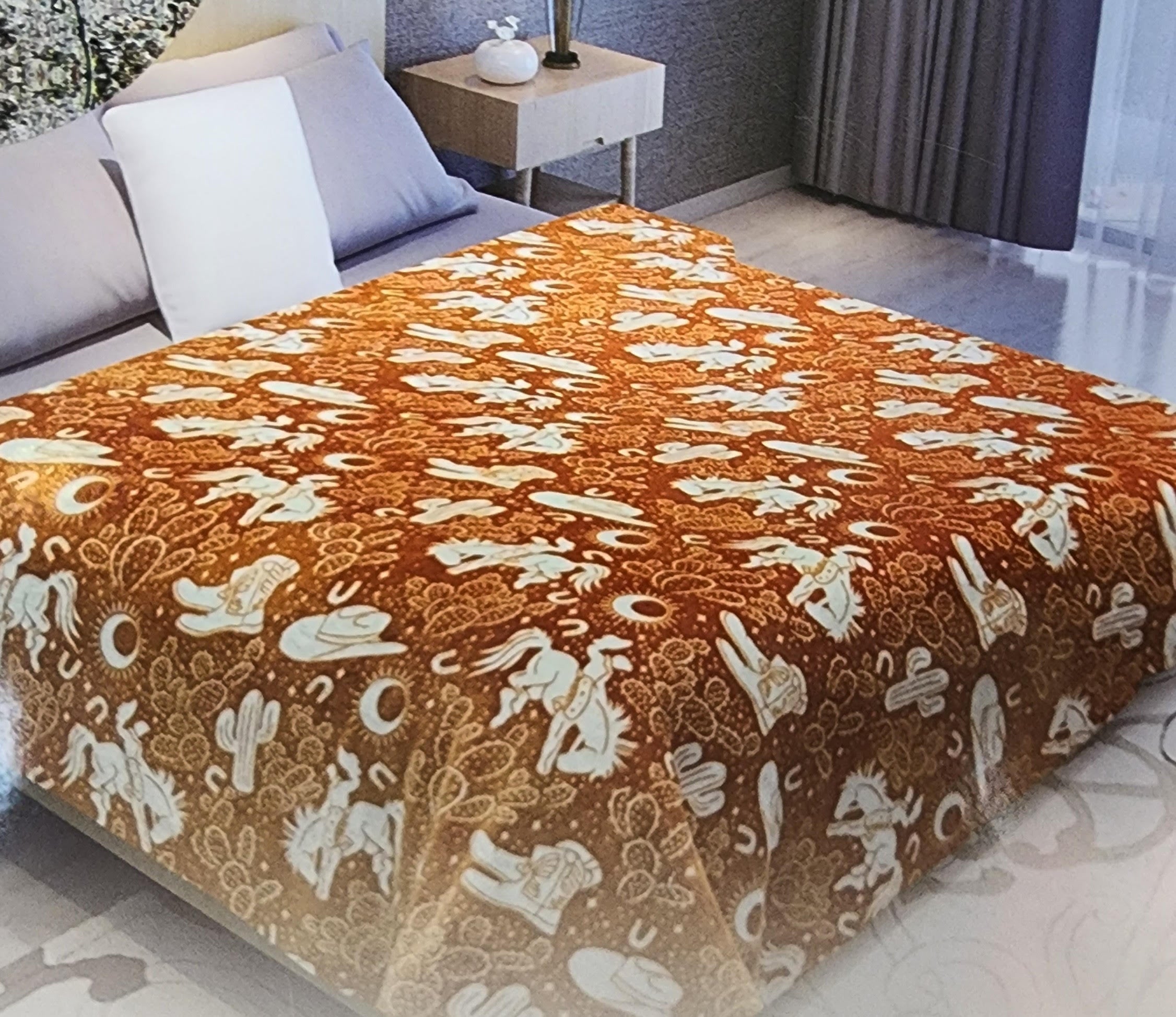 Yee Haw Blanket in Orange