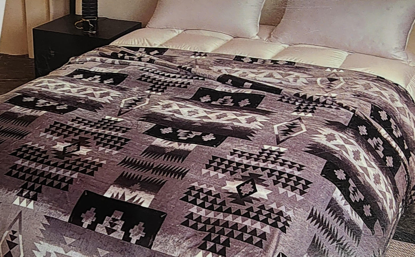 Grey and Black Blanket