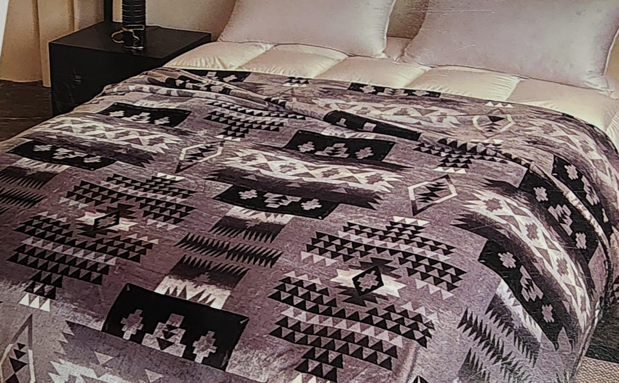 Grey and Black Blanket