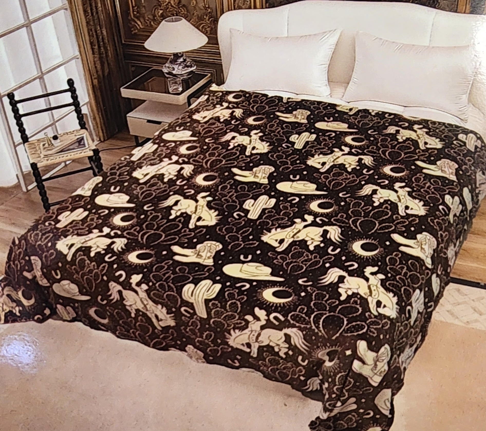 Yee Haw Blanket in Brown