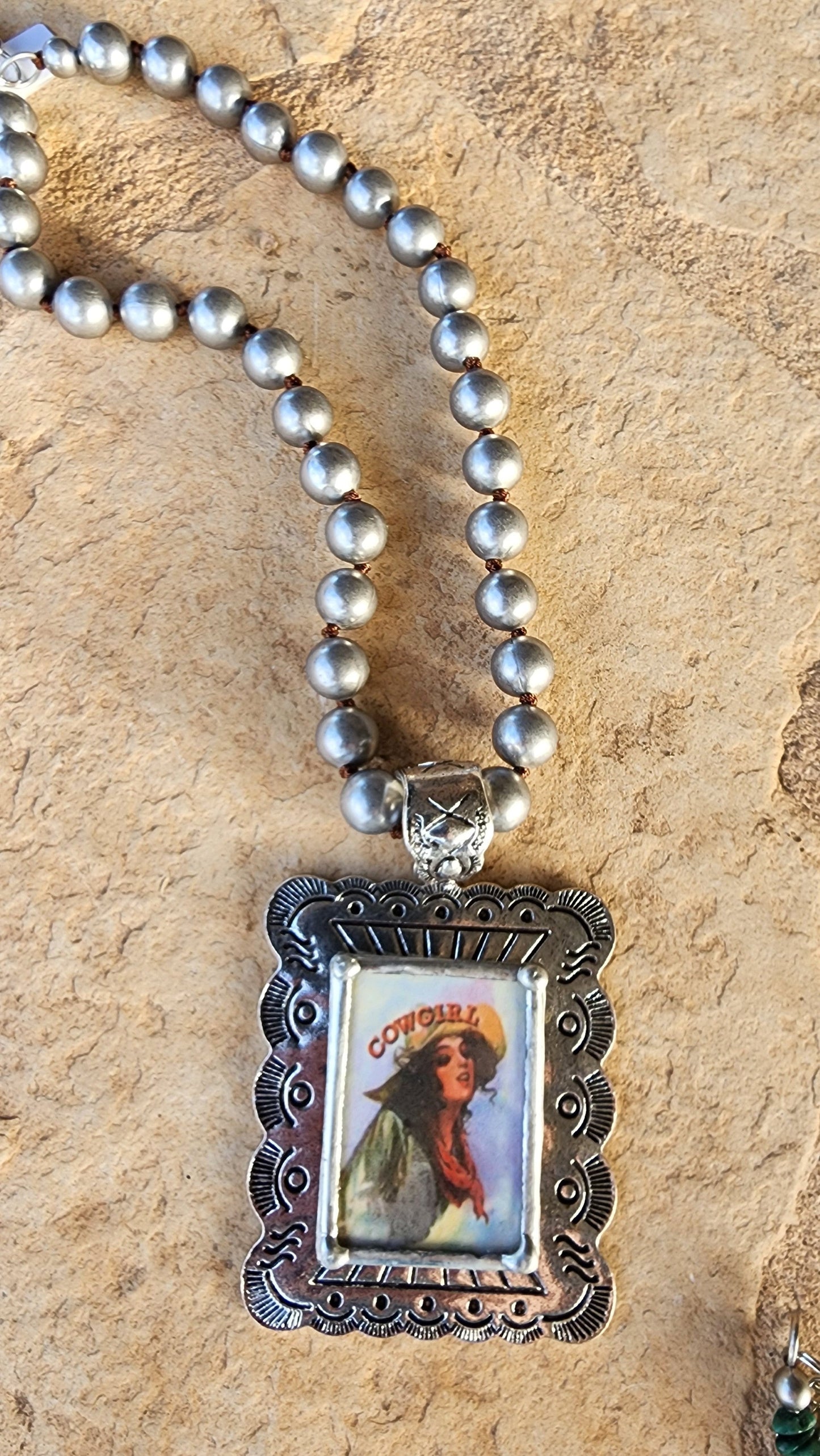 Handcrafted Cowgirl Pendant