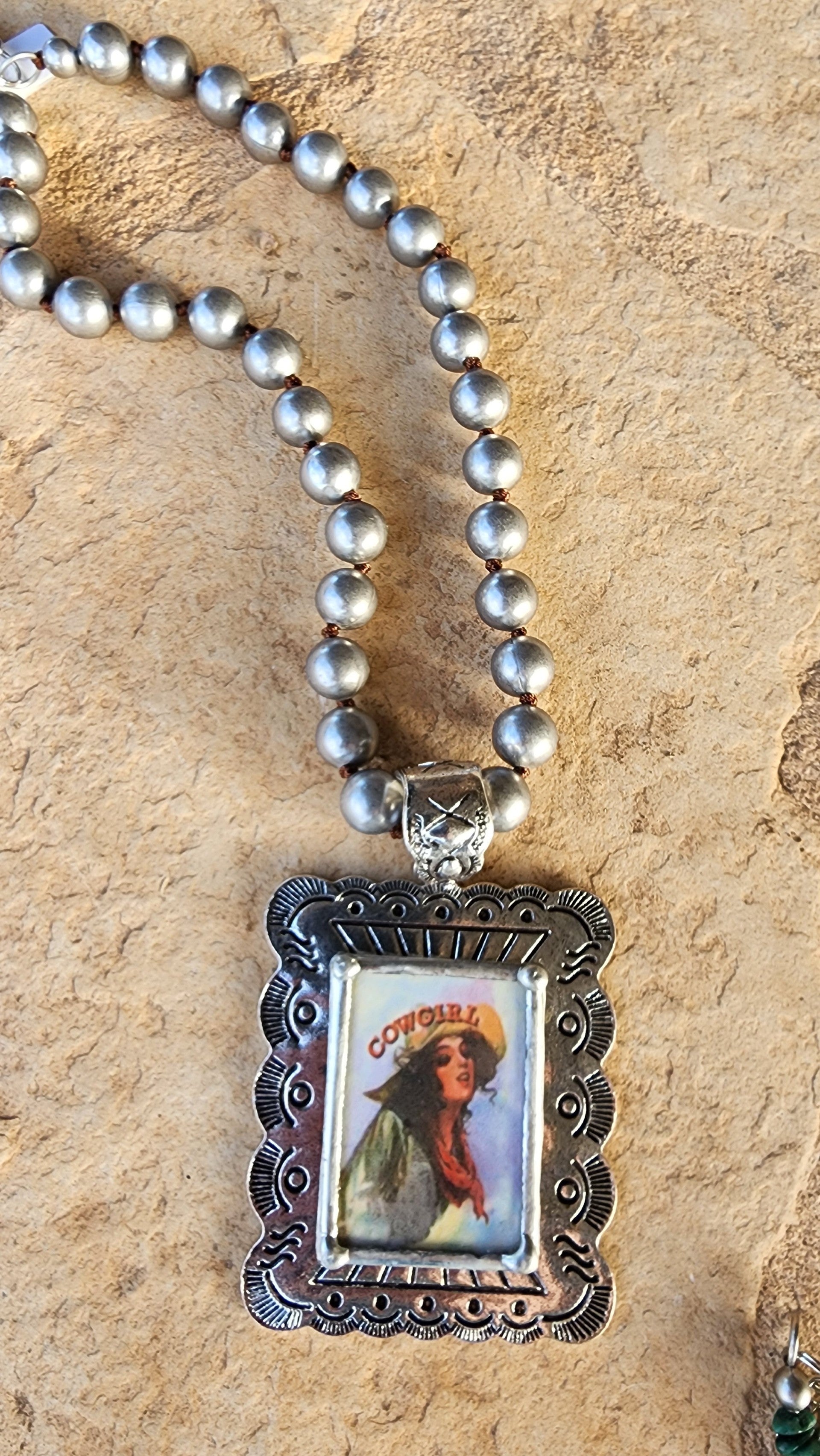 Handcrafted Cowgirl Pendant