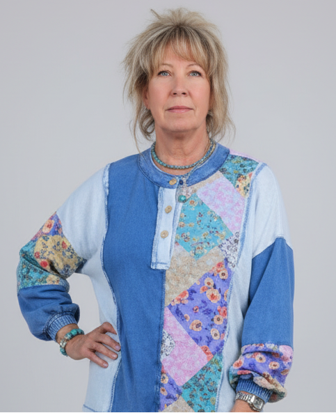 J. Her Floral Long Sleeve Blouse