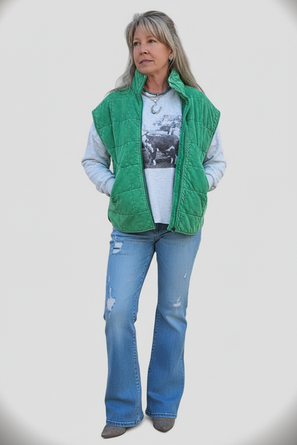 Quilted Vest (Green)