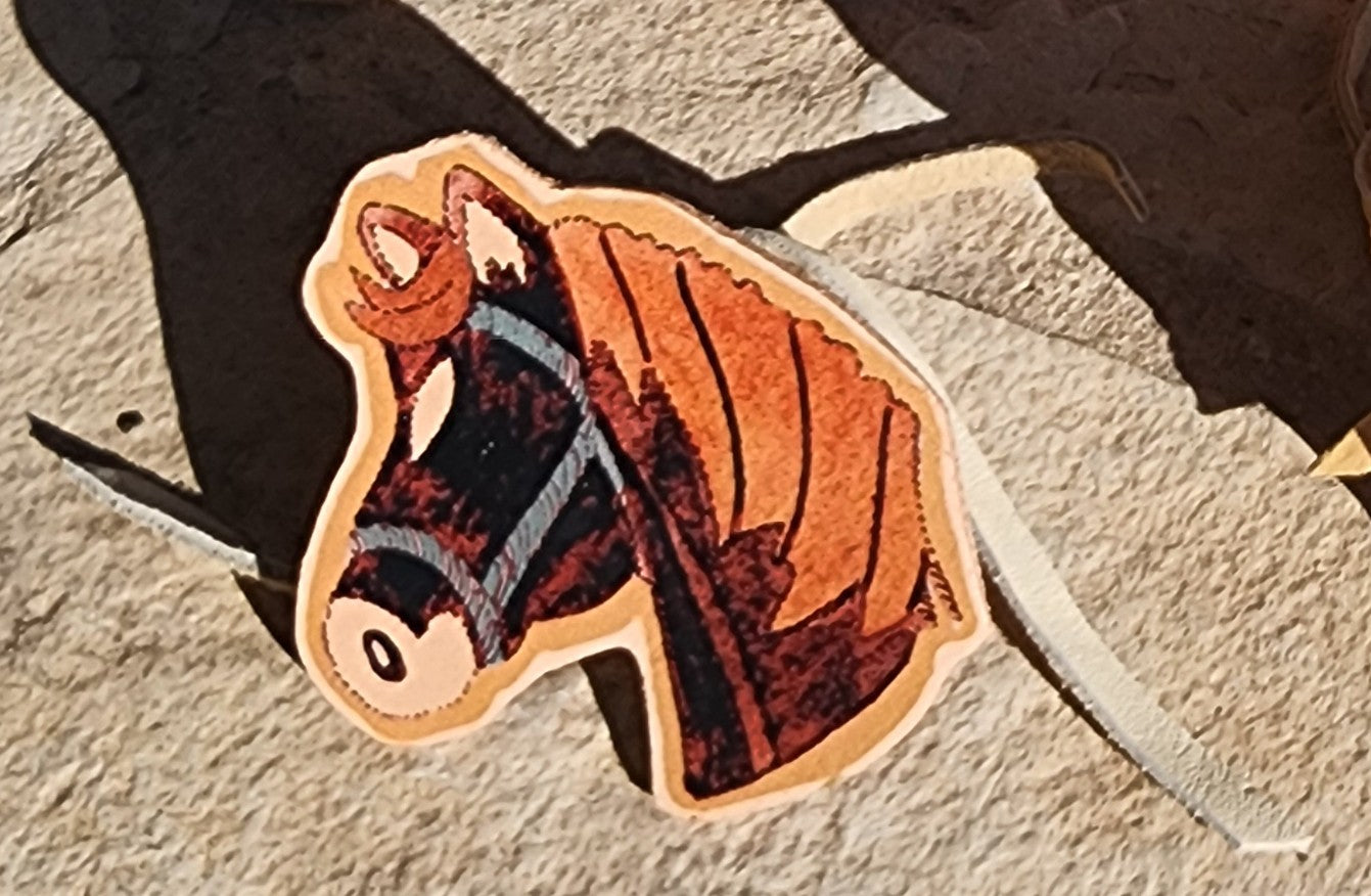 Horse Head Scarf Slide