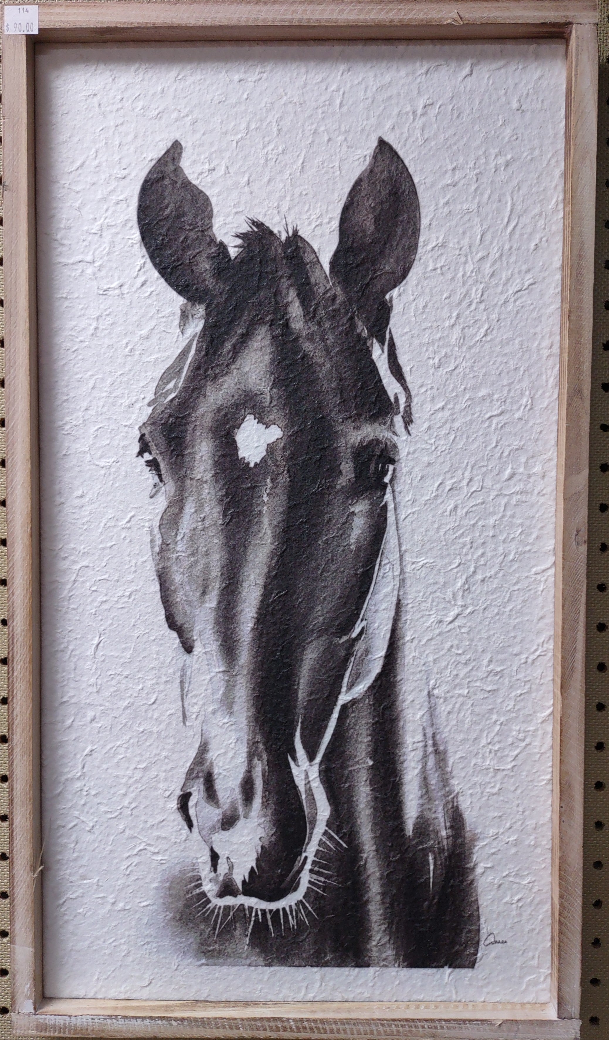 Black & White Horse Print