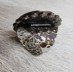 Indian Head with Crystals Ring