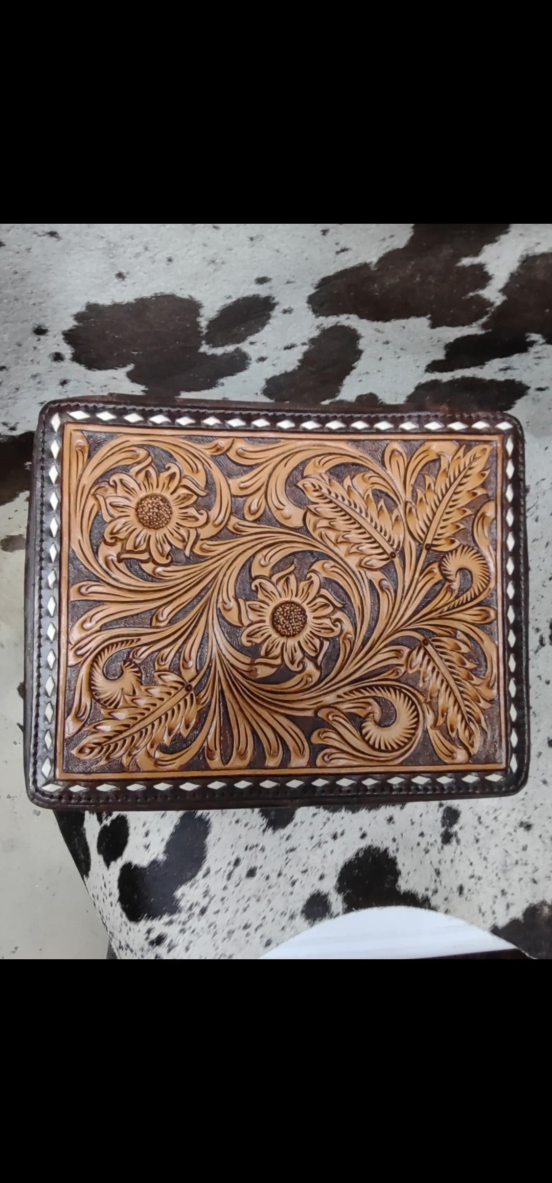 Tooled Leather Jewelry Box