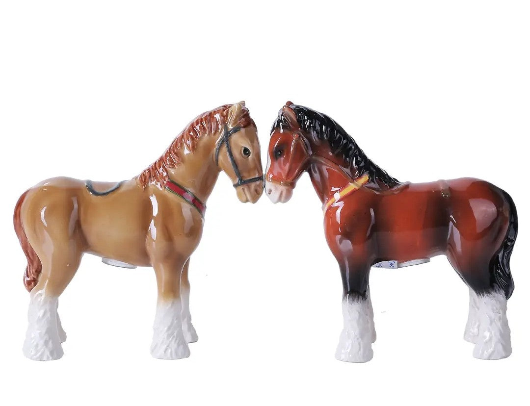 Kissing Horse Salt & Pepper Shakers