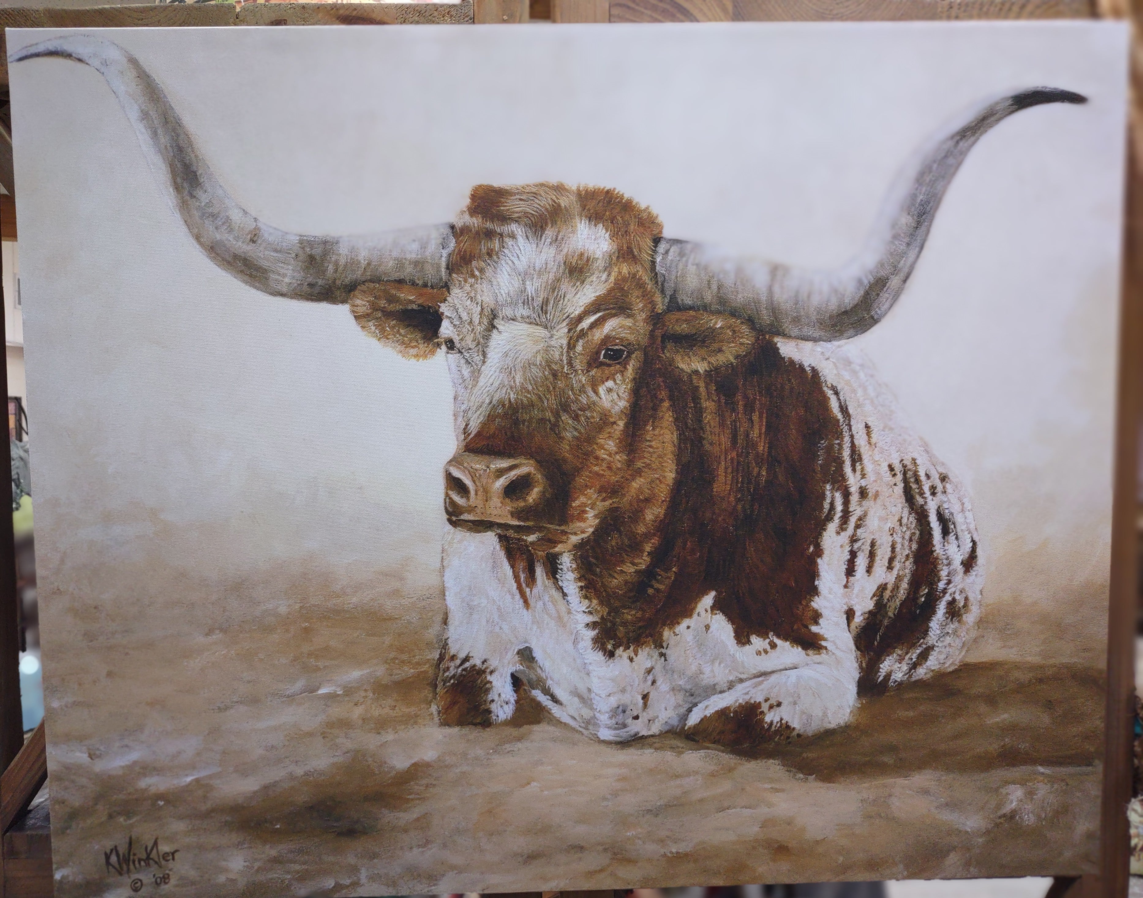 Longhorn Painting