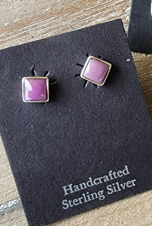 Purple Spiney Oyster Earrings
