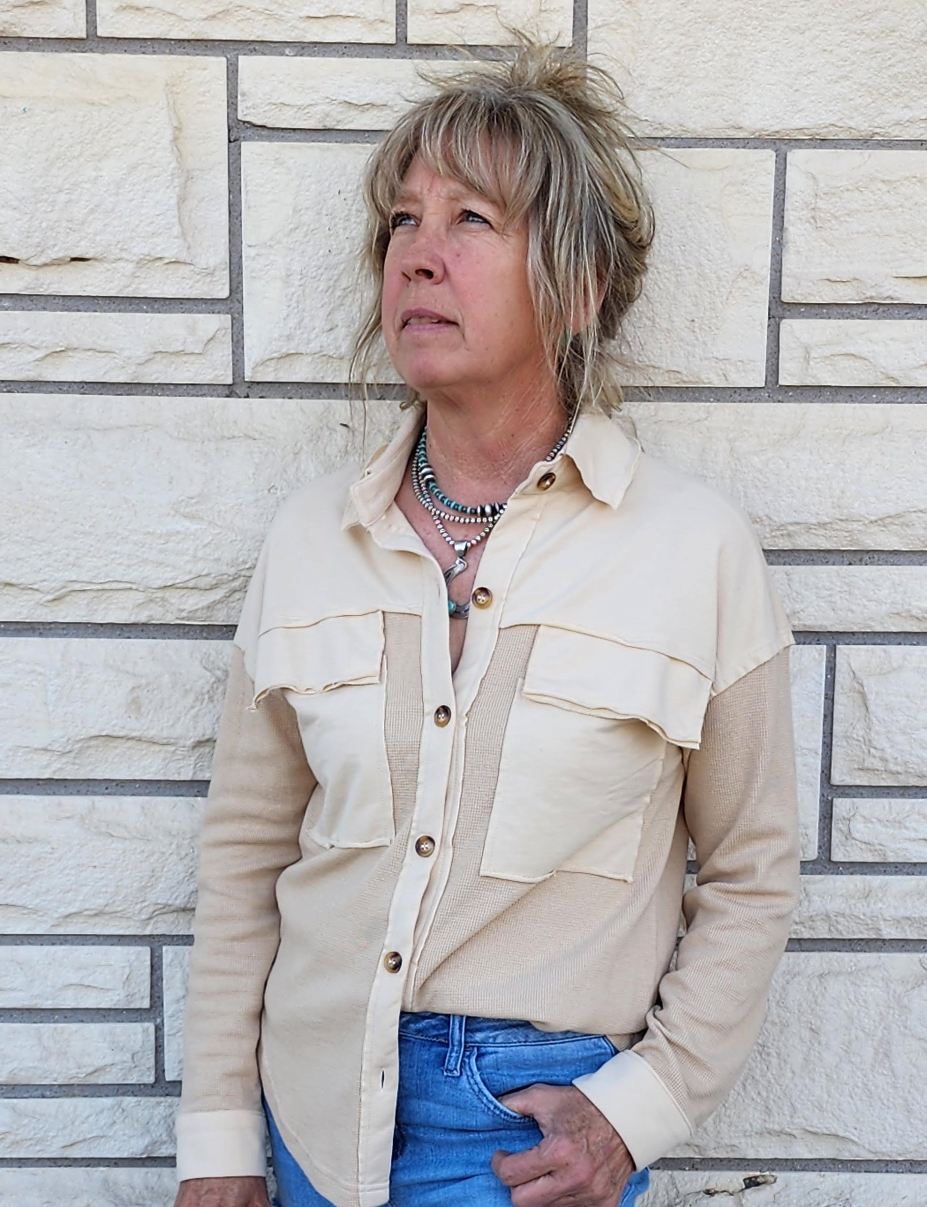 Long Sleeve Button Up Blouse