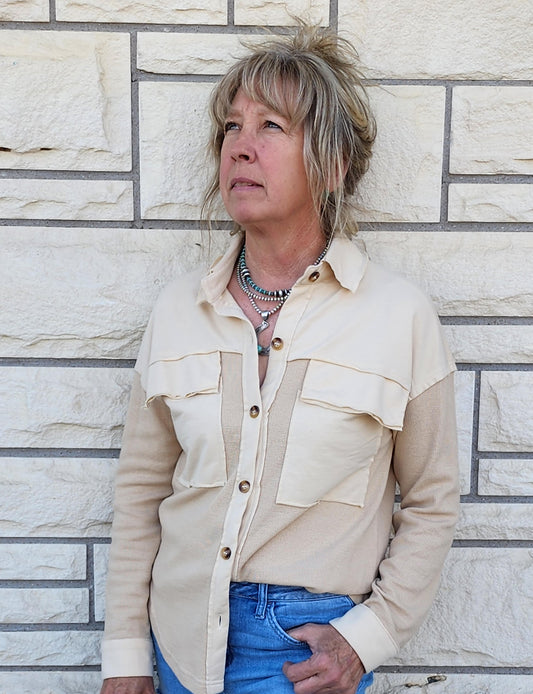 Long Sleeve Button Up Blouse