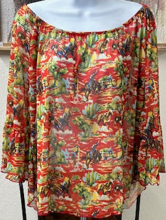 Wild West 3/4 Length Blouse